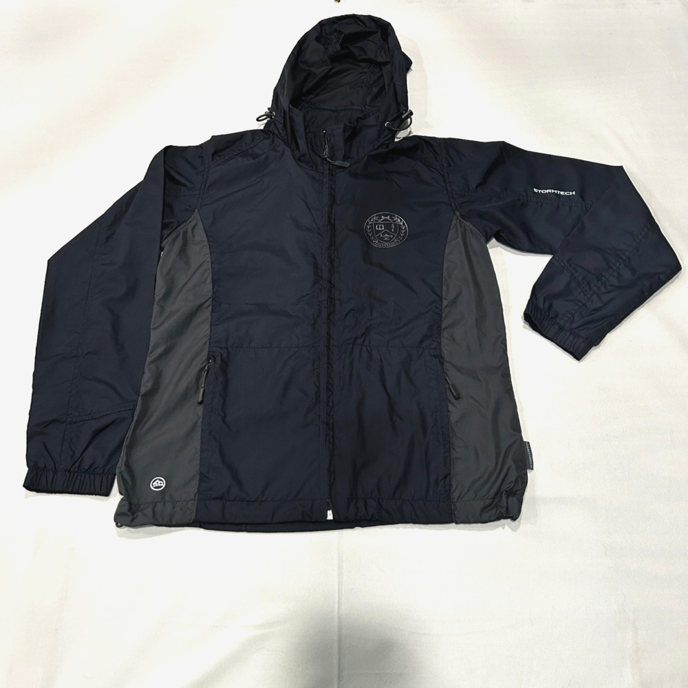 STORMTECH Unisex's Jacket / Windbraker, size: S. Colors: Navy & Gray w/hood